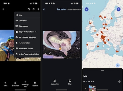 Die Android-App von Immich bietet alles, was man braucht. Nur der Editor ist ziemlich kümmerlich.