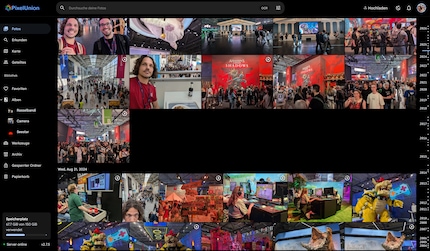 Das Design orientiert sich klar an Google Photos.