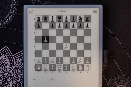 Ich kann auch auf dem InkPad spielen, zum Beispiel Schach.