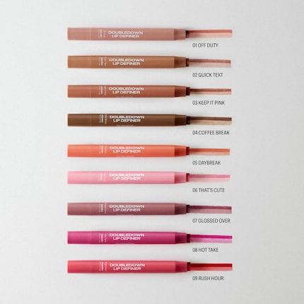One lipstick, two colours.