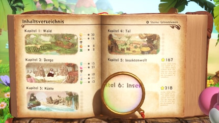 Mit Sternen schalte ich eine Fauna nach der anderen frei.