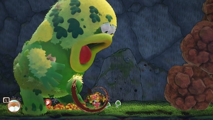 Dieser Riese hilft mir, Bowser Junior zu befreien.