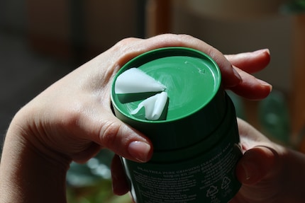 One spin and ta-da – flakes of balm appear.