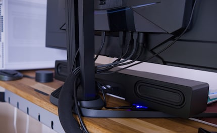 Meine Kompromisslösung am Monitor.