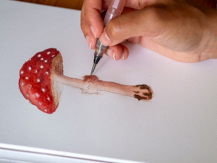 My first design for the mushrooms that I will be giving away.