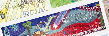 Allez Suisse! This is how the Swiss team bus will be printed at the World Cup.