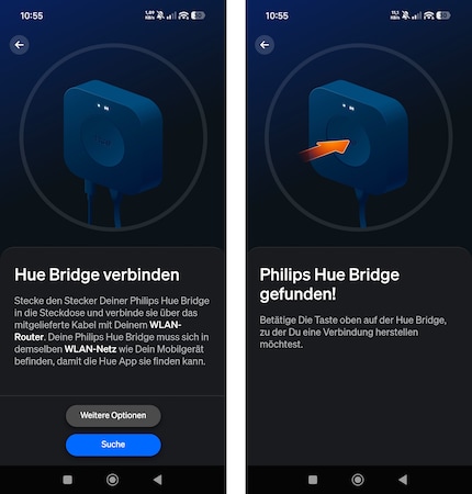 Falls noch nicht geschehen, ist jetzt der Moment gekommen, die neue Bridge an den Strom zu hängen.