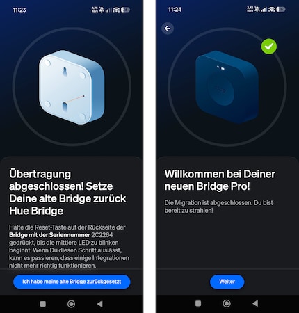 Mit dem Zurücksetzen der alten Bridge warte ich noch einen Moment. Man weiss ja nie. Trotzdem entferne ich sie bereits aus dem Netzwerk.