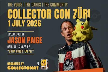 Der Flyer macht klar, worum es geht: Pokémon-Karten, Community und Jason Paige als Special Guest.