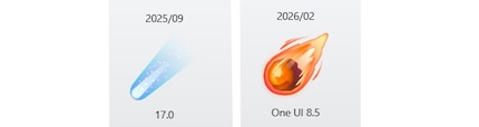 On the left, the correctly depicted comet on Google; on the right, the incorrect comet on Samsung.