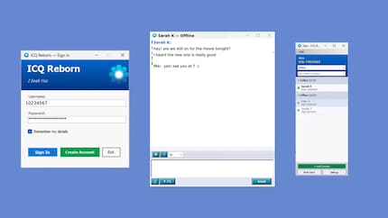 Die Neuauflage setzt stärker auf Blau, übernimmt aber den klassischen Aufbau von ICQ.