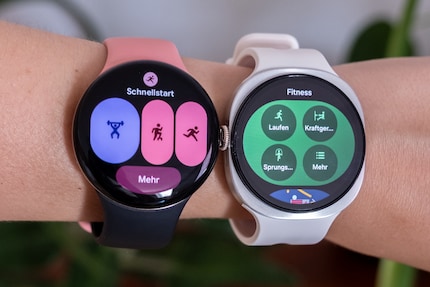 Beide Smartwatches lassen einen Schnellstart fürs Workout zu, aber nur Samsung hat Seilspringen mit dabei.