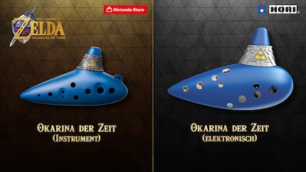 On the left a «normal» Ocarina, on the right a battery-operated electronic version. I wonder what that sounds like?!