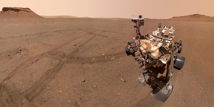 © NASA/JPL-Caltech/MSSS / Perseverance’s Three Forks Sample Depot Selfie © NASA/JPL-Caltech/MSSS / Perseverance’s Three Forks Sample Depot Selfie