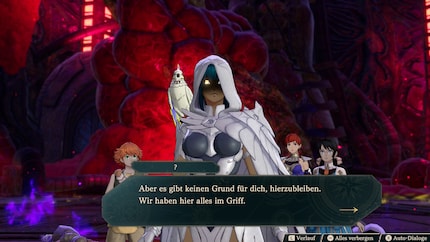 Eshmel lenkt die vier Helden an entscheidenden Schicksalszweigungen in die richtige Richtung, hält sich aber sonst dezent im Hintergrund.