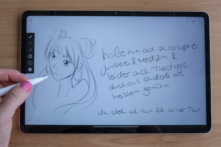 Die Strichführung des Stylus ist mir fürs Zeichnen zu ungenau.