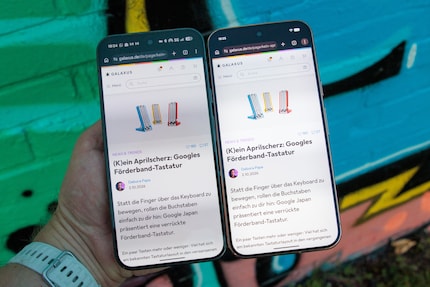 Das Display vom Pixel 11 Pro XL (rechts) ist heller.