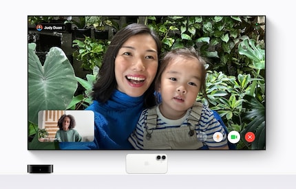 FaceTime auf dem Fernseher darf natürlich nicht fehlen. Ich warte allerdings noch immer darauf, jemanden kennenzulernen, der das tatsächlich nutzt.