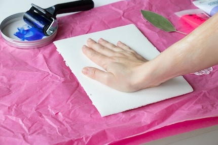 Papier dagegendrücken ...