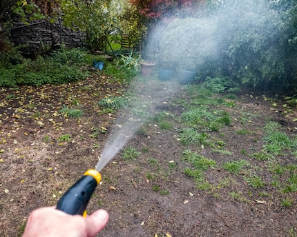 Mit der Flachstrahldüse liesse sich auch der Garten wässern.
