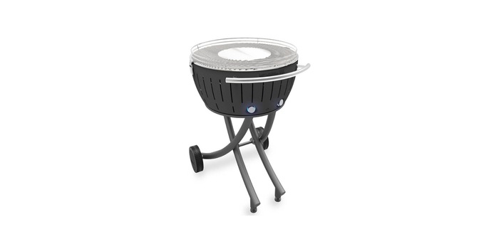 Le nouveau grand gril à charbon de LotusGrill: sans fumée, sain, facile à utiliser, rapide et sûr. Le nouveau grand gril à charbon de LotusGrill: sans fumée, sain, facile à utiliser, rapide et sûr.