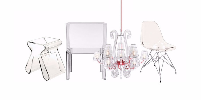 Besonders leicht zu Dekorieren: Transparente Möbel und Wohnaccessoires wirken luftig und passen sich ihrer Umgebung an.