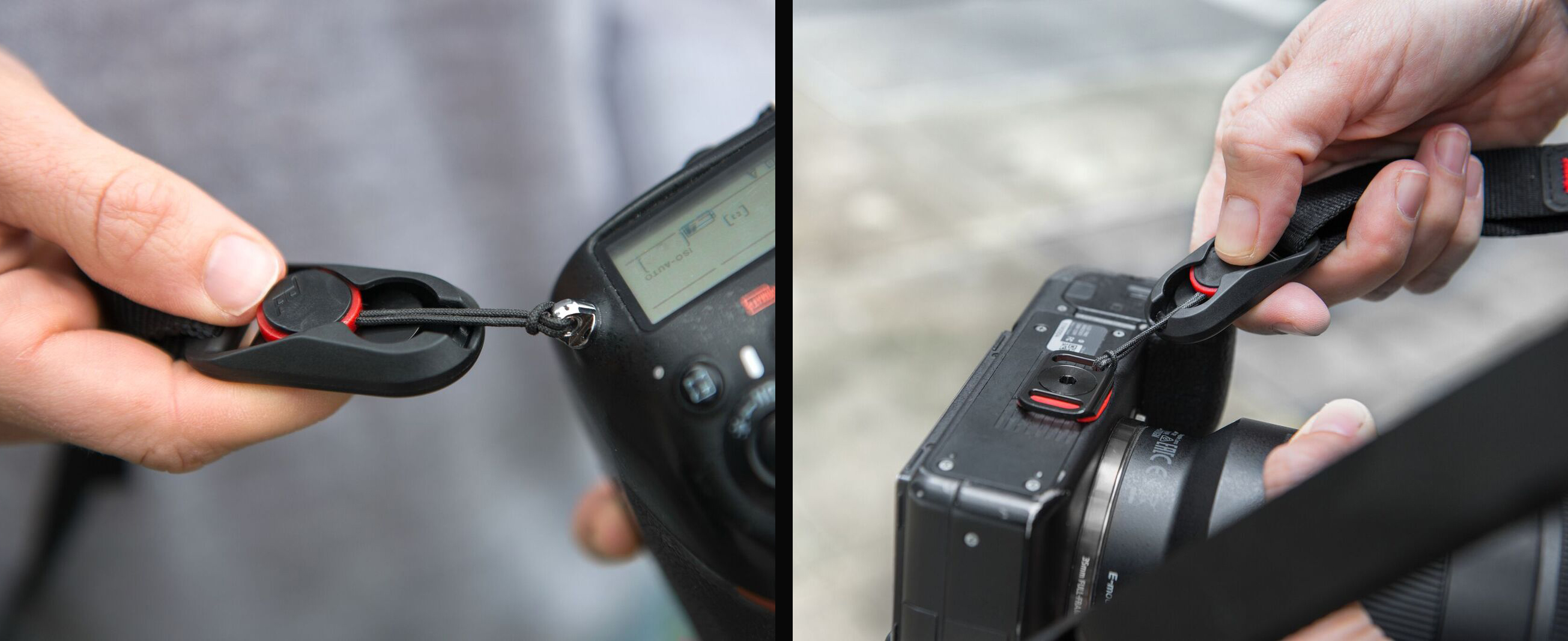 Kit Cinghia E Corda Di Sicurezza Per Fotocamera – Tracolla Regolabile In Neoprene Con Piastra A Sgancio Rapido E Vite 1/4″