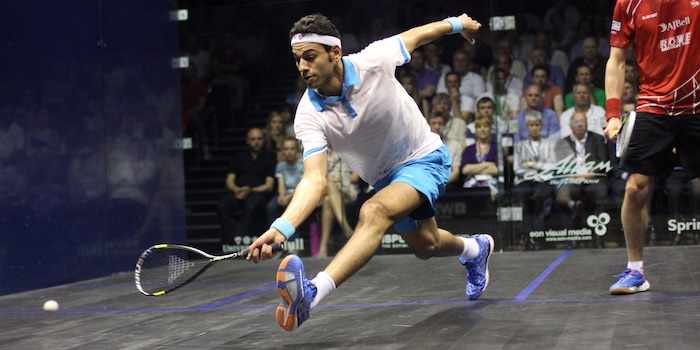 Der Ägypter Mohamed El Shorbagy ist aktuell die Weltnummer drei im Squash. Der Ägypter Mohamed El Shorbagy ist aktuell die Weltnummer drei im Squash.