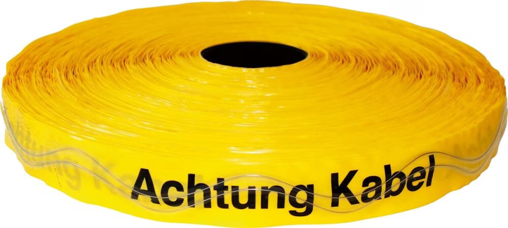 Ortungsband 250m Achtung Kabel gelb