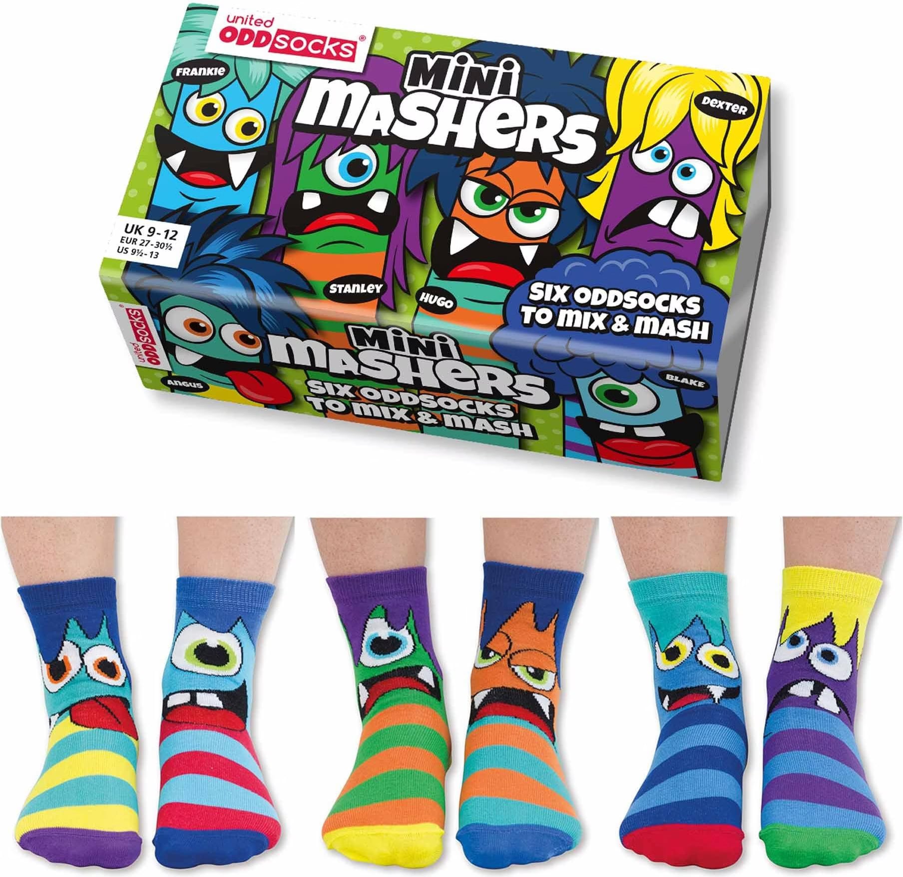 United Oddsocks Calzini Divertenti Uomo – Confezione Da 6 'Out Of Office' Multicolore, Taglia 39-46, Cotone