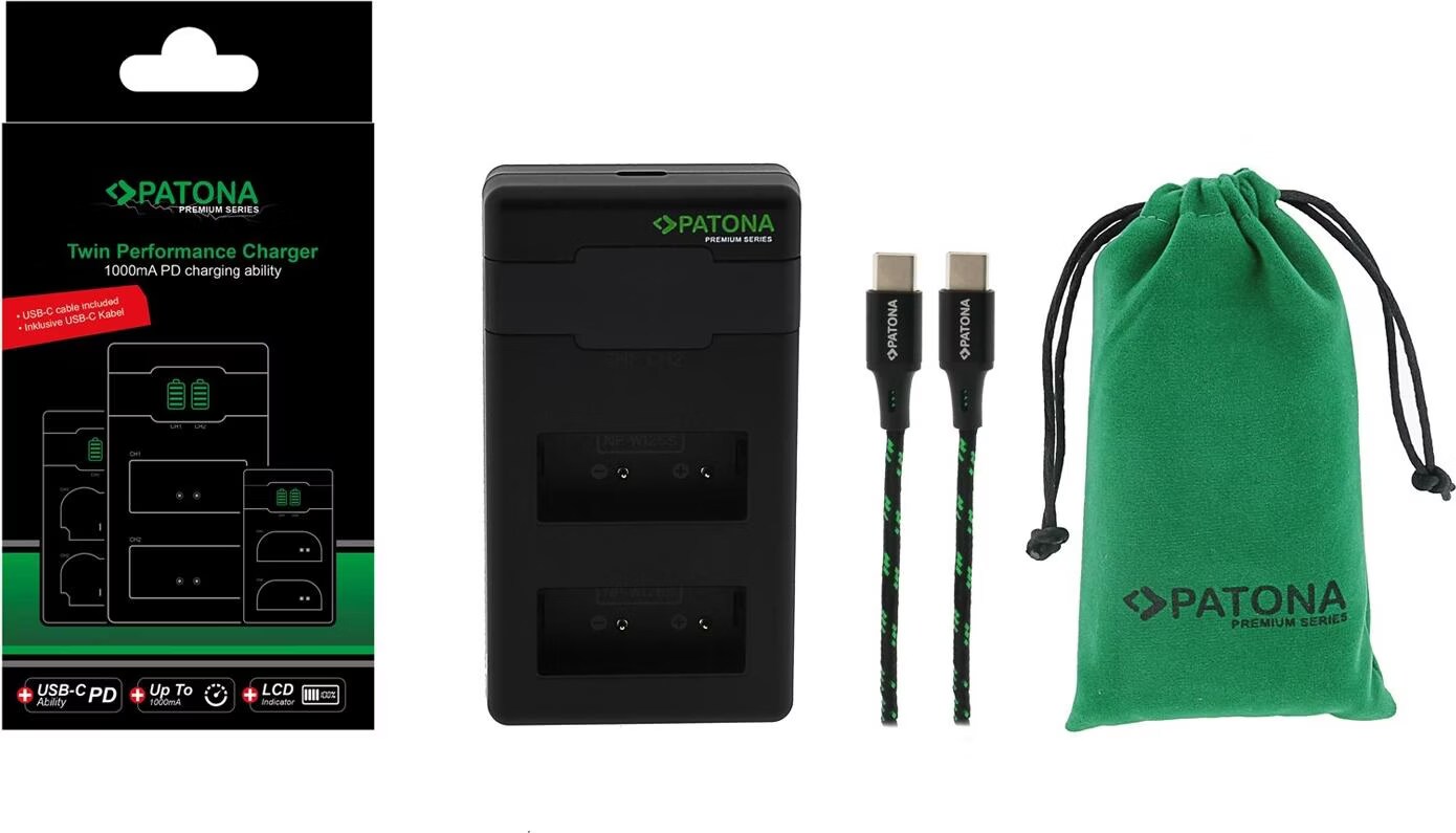 Platinum Retro Dual Ladebox USB-C für Fuji NP-W126 | ONLINESHOP