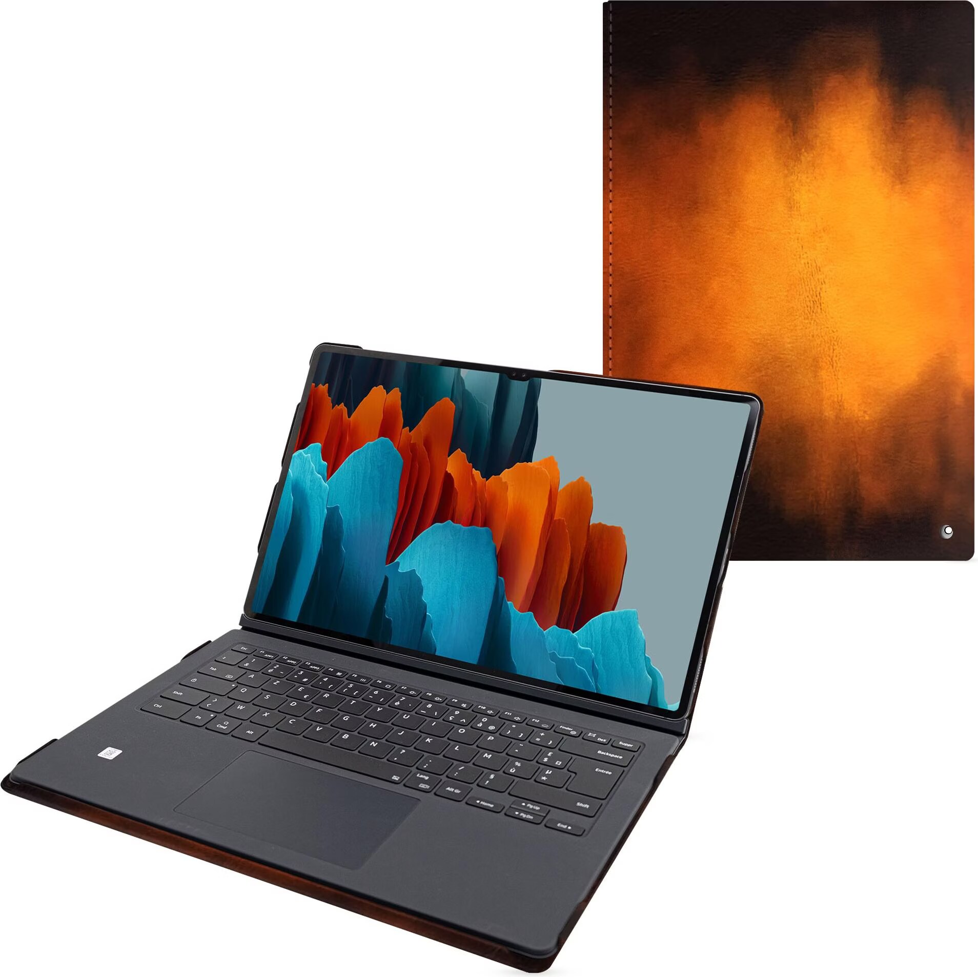 Lederschutzhülle Samsung Galaxy Tab S9 Ultra + Book Cover Keyboard