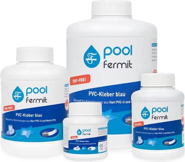 PVC-Kleber Pool blau Dose 1000ml, mit Pinsel