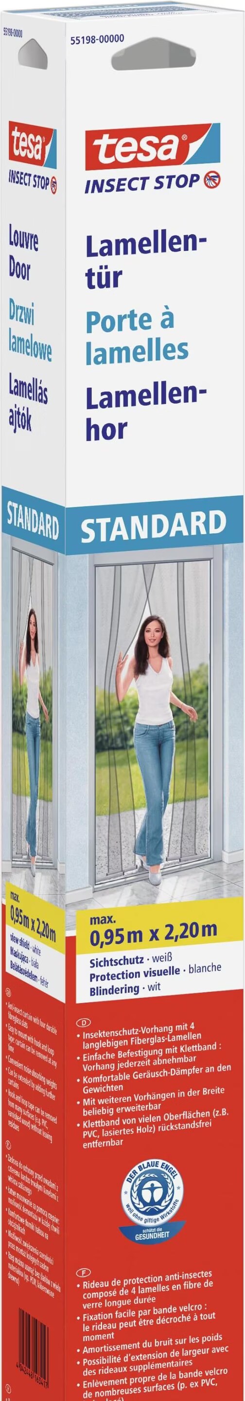Insektenschutz STANDARD Lamellentür, Vorhang mit Klettverschluss, ohne Bohren