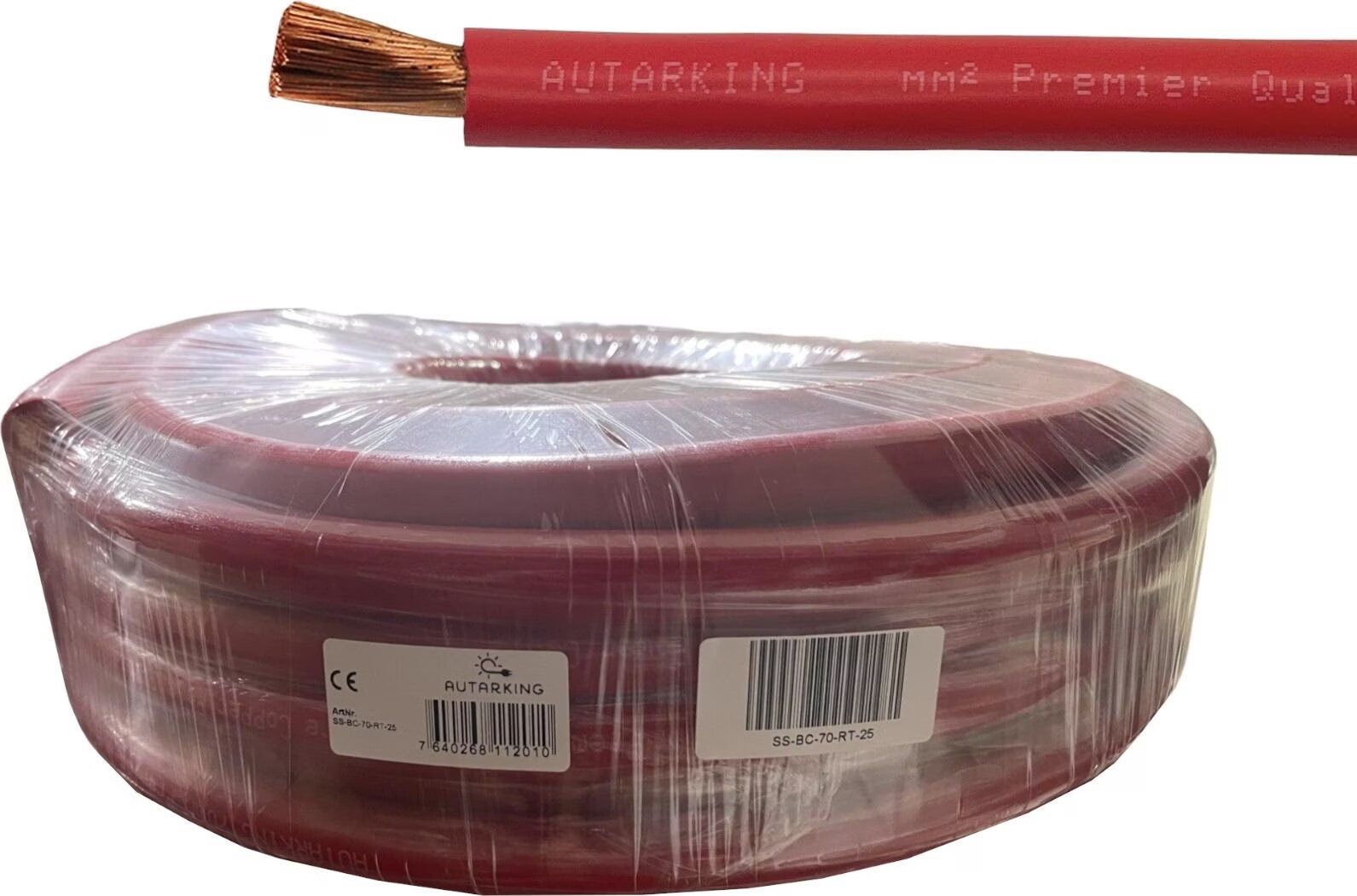 Batterie / Anlasserkabel Hochflexibel - 70mm2 rot -25m