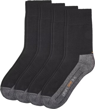 Calzini Da Lavoro Unisex Camano Crew - 9 Paia, Neri, Robusti E Traspiranti