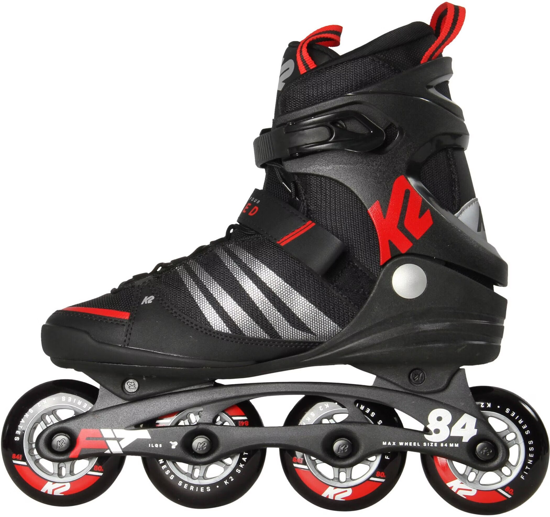 F.I.T. 84 Speed Alu Man Inline Skates (Grösse: 48.0 (US=13.0), black/red)