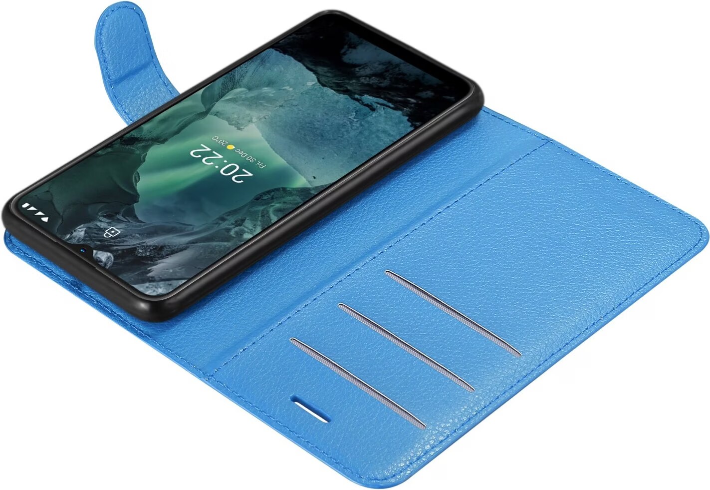 Midmelon - Custodia in pelle per Nokia G21 / Nokia G11, motivo 3D Briller, chiusura antiurto sottile in TPU con portacarte, supporto magnetico, colore: grigio gatto