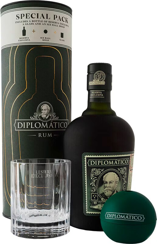 Diplomático Rum Diplomatico Reserva Exclusiva gift box with 1 glass and