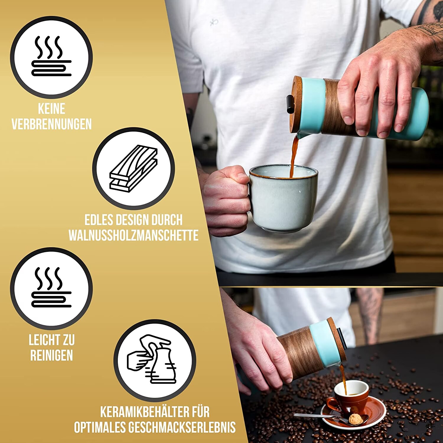 MoreFlavor French Press, Blue buy at Galaxus