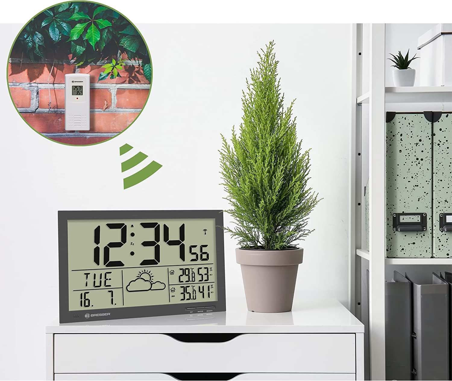 Station Météo Bresser ClimateScout Sans Fil - Capteur Extérieur Pro 7 En 1 - Mesure Vent, Pluie, UV, Température