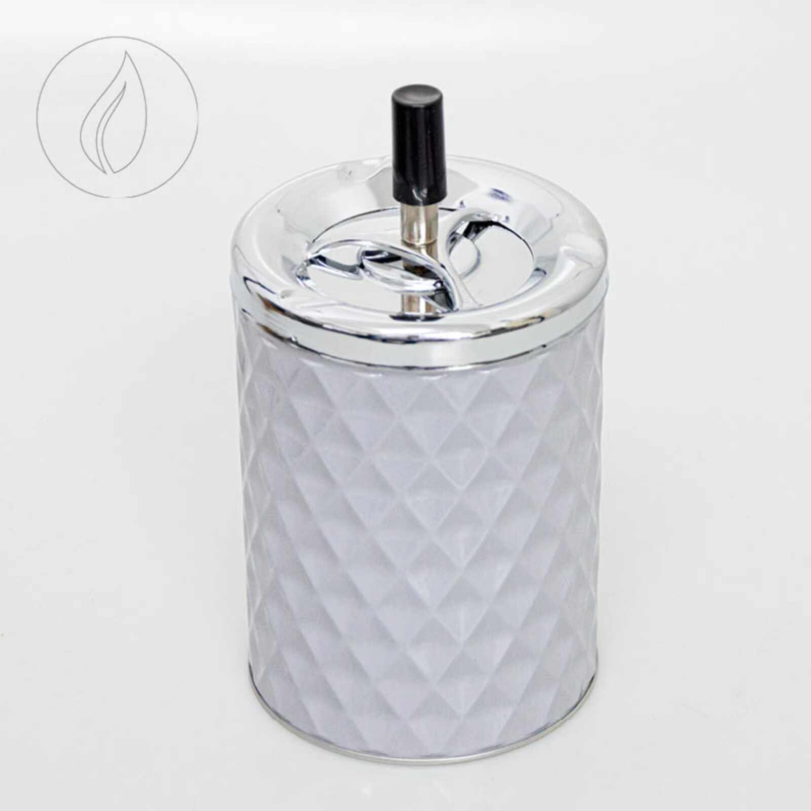 CENDRIER,Rose Gold With Lid-L--Cendrier En Métal Simple Et Moderne En