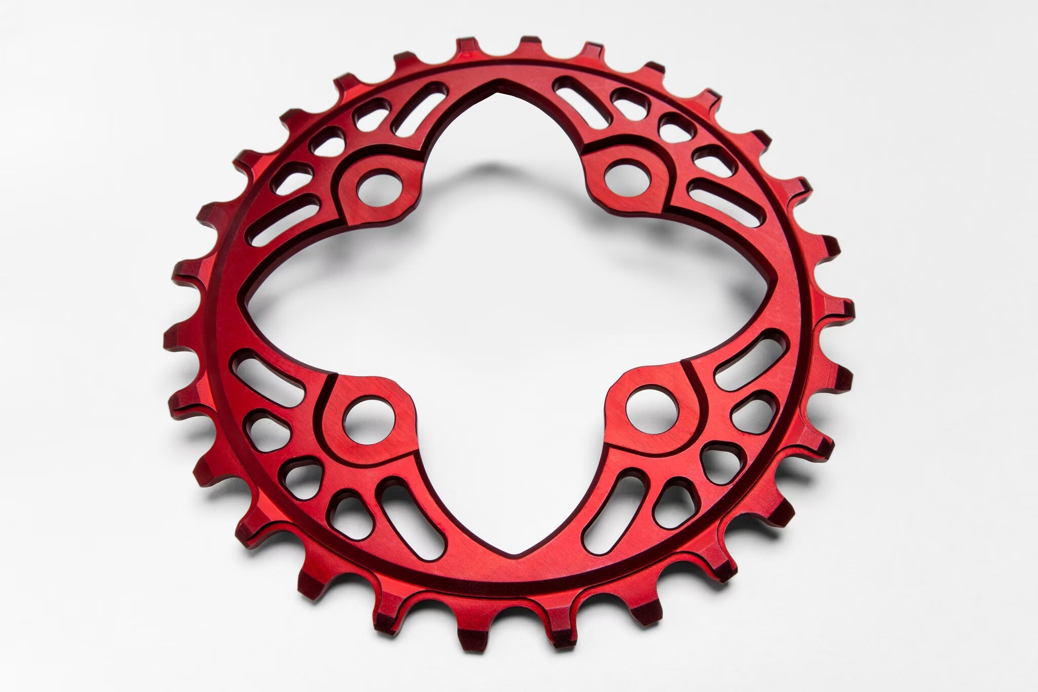 aBLACK MTB Round 104/64 BCD chainring N/W RED ROT